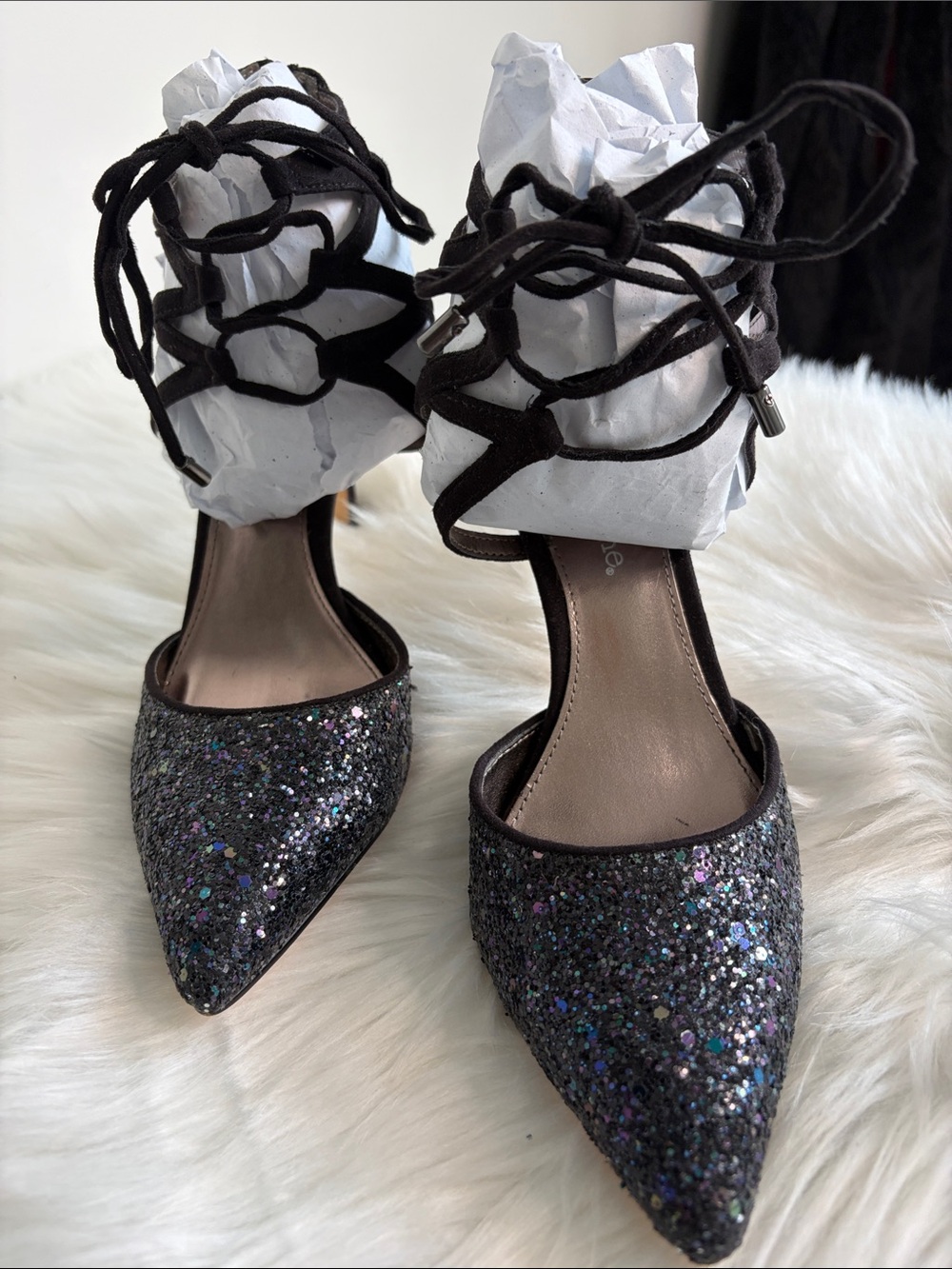 ZOE Metallic Bronze Gunmetal Gladiator Cage Heels Size 7 Madeline